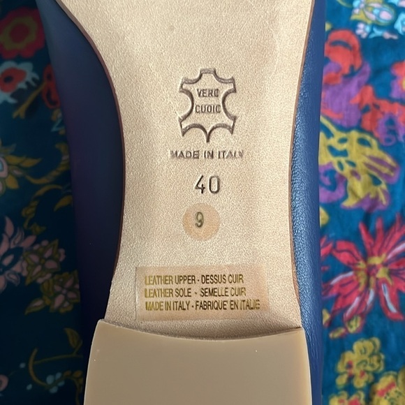 Brand New Ferca 81 Genuine Leather Ivory Blue Green Slip On Flats Buckle Loafers - Picture 11 of 16